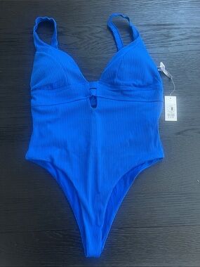 Women’s ' Ribbed One-Piece Swimsuit - Royal Blue